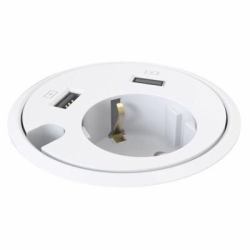 forming function Powerdot 2xUSB-ch Feed Through - White - Warranty: 12M