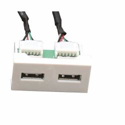 full Garbot FA-2420-2USB[A]-F/F-PH-20CM presa energia Bianco 