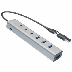 i-tec USB-C/USB-A Charging Metal HUB 7 port [3x USB-C, 4x USB-A] 