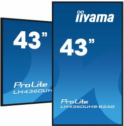 iiyama LH4360UHS-B2AG visualizzatore di messaggi Pannello A digitale 108 cm [42.5"] LED Wi-Fi 500 cd/m² 4K Ultra HD Nero Processore integrato Android 11 24/7 