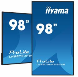 iiyama LH9875UHS-B2AG visualizzatore di messaggi Pannello piatto per segnaletica digitale 2,48 m [97.5"] LED Wi-Fi 500 cd/m² 4K Ultra HD Nero Processore integrato Android 11 24/7 