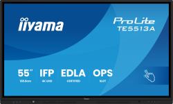 iiyama TE5513A-B3AG visualizzatore di messaggi Pannello piatto interattivo 138,7 cm [54.6"] LCD Wi-Fi 500 cd/m² 4K Ultra HD Nero Touch screen Processore integrato Android 24/7 