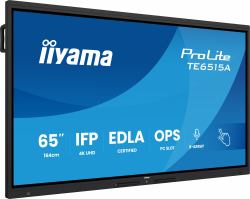 iiyama TE6515A-B2AG visualizzatore di messaggi Design chiosco 163,8 cm [64.5"] Wi-Fi 550 cd/m² 4K Ultra HD Nero Touch screen Processore integrato Android 24/7 
