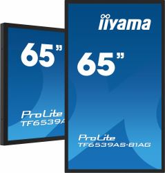 iiyama TF6539AS-B1AG visualizzatore di messaggi Design chiosco 163,8 cm [64.5"] LED 435 cd/m² 4K Ultra HD Nero Touch screen Processore integrato Android 11 24/7 