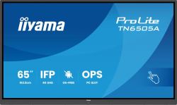 iiyama TN6505A-B1AG visualizzatore di messaggi Pannello piatto interattivo 163,8 cm [64.5"] 500 cd/m² 4K Ultra HD Nero Touch screen 