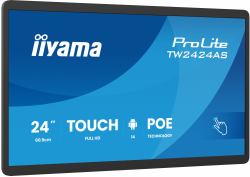 iiyama TW2424AS-B3P visualizzatore di messaggi Pannello piatto interattivo 60,5 cm [23.8"] Wi-Fi 450 cd/m² Full HD Nero Touch screen Processore integrato Android 24/7 