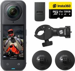 Insta360 X5 Motorcycle Bundle fotocamera per sport d'azione 72 MP 8K Ultra HD 25,4 / 1,28 mm [1 / 1.28"] Wi-Fi 500 g 