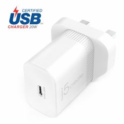 j5create JUP1420-FN Caricatore da parete PD USB-C® a 20 W - UK 