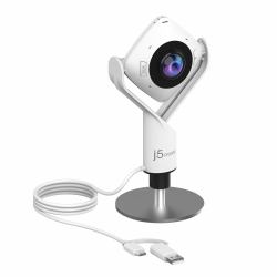 j5create 360Â° All Around Webcam, 1080P - Video Capture Resolution, - White And Black - Warranty: 12M