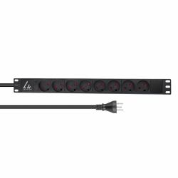 Lanview LVR-2MDK-LIC-DK8 unità di distribuzione dell'energia [PDU] 8 presa[e] AC 1U Nero 