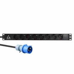 Lanview LVR-3MIEC-LIC-SCH8 unità di distribuzione dell'energia [PDU] 8 presa[e] AC 1U Nero 