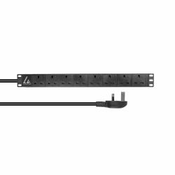 Lanview LVR-3MUK-SPD-UK8 unità di distribuzione dell'energia [PDU] 8 presa[e] AC 1.4U Nero 