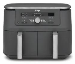 Ninja DZ400EU friggitrice Doppia 9,5 L Indipendente 2470 W Friggitrice ad aria calda Grigio 