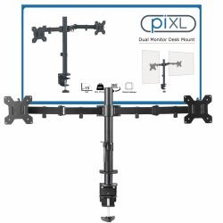 piXL DOUBLE ARM Supporti a parete per TV 68,6 cm [27"] Scrivania Nero 