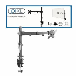 piXL SINGLE ARM Supporti a parete per TV 68,6 cm [27"] Scrivania Nero 