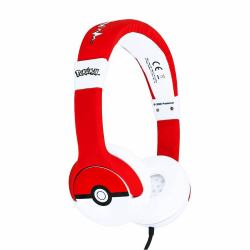 pokemon OTL Technologies Pokémon Pokéball Cuffie Cablato A Padiglione MUSICA Nero, Rosso, Bianco 