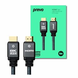 PREVO HDMI-2.1-5M cavo HDMI HDMI tipo A [Standard] Nero 