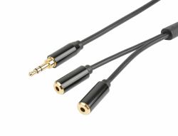 Prokord AUDIO-0008 cavo audio 0,5 m 3.5mm 2 x 3.5mm Nero 