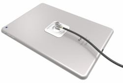 Compulocks Universal Tablet Lock cavo di sicurezza Acciaio inox (UNIVERSAL TABLET LOCK PLATE - WITH KEYED CABLE LOCK - BLACK)