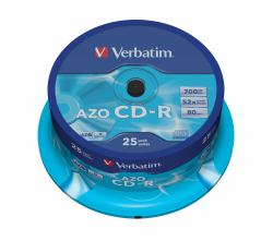 Verbatim CD-R AZO Crystal 700 MB 52x 25 pc[s] (VERBATIM CD-R AZO 700MB 52X CRYSTAL SURFACE 25 PK SPINDLE)