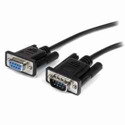 StarTech.com 2m Black Straight Through DB9 RS232 Serial Cable - M/F (DB9 RS232 SERIAL EXTENSION CABL - 2M BLACK MALE TO FEMALE CABLE)