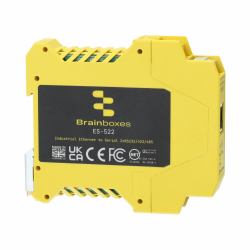 Brainboxes ES-522 Industrial Ethernet to Serial 2xRS232/422/485 server seriale RS-232, RS-422/485 (Brainboxes Industrial Enet x 2 ES-522)