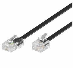 Microconnect MPK463S telephone cable 15 m Black (RJ11-RJ45 15M M/M Black - 6P/4C-8P/4C - Warranty: 300M)