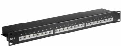 Microconnect PP-014 pezzo di pannello 1U (CAT6 24 port 19" Patch Panel, - STP Shielded, Black - internal connection technology for LSA insulation displacement terminals - Warranty: 300M)