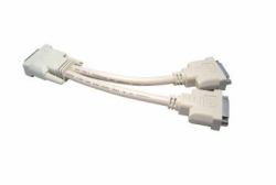 Cables Direct DV-188/1.8 cavo DVI 1,8 m DVI-D 2 x DVI-D Bianco (CDL 1.8m DVI-D M to 2x F Splitter)