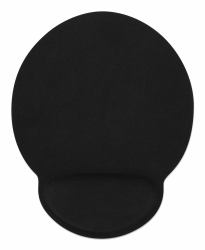 Manhattan 434362 tappetino per mouse Tappetino per mouse per gioco da computer Nero (Wrist Gel Support Pad and Mouse Mat, Black, 241 203 40 mm, non slip base, Lifetime Warranty, Card Retail Packaging)