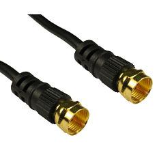 Cables Direct 2FK-15 cavo coassiale 15 m Tipo F Nero (CDL 15m F Connector - Black)