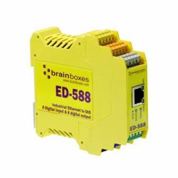 Brainboxes Ethernet to Digital trasmettitore di potenza Giallo (Brainboxes Ethernet to Digital ED-588)