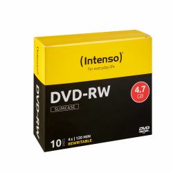 Intenso DVD-RW 4.7GB, 4x 4,7 GB 10 pz (Intenso - DVD-RW x 10 - 4.7 GB - lagri)