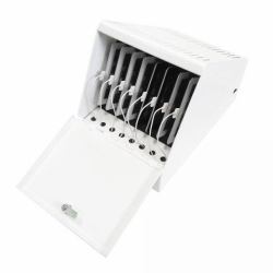 Loxit 7710 portable device management cart/cabinet Portable device management cabinet White (LOX7710 - iPad and Tablet PC desktop lockable storage with charging for up to 8 devices.)