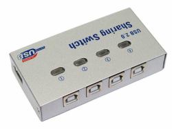 Cables Direct USB-024 switch per stampante Cablato (CDL 4 Port USB Sharing Switch)