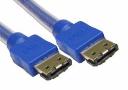 Cables Direct RB-461 SATA cable 1.5 m eSATA Blue (CDL 1m eSATA v3 Data Cable)