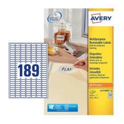 Avery Mini etichette rimovibili - 25,4 x 10 mm (Avery - etiketter - 4725 etikette[r] -)