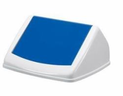 Durable 1801574014 bidone per la spazzatura Rettangolare Plastica Blu (Durable DURABIN 40L Flip Lid Blue)