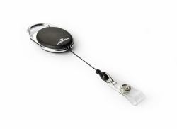 Durable BADGE REEL STYLE Bobina per badge Nero 10 pz (Durable STYLE Secure Retractable Clip Badge Reel for ID PK10 Black)