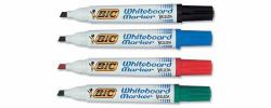 BIC Velleda Whiteboard Marker 1701 evidenziatore 4 pz Tipo di punta Nero, Blu, Verde, Rosso (BIC Velleda 1701 Whiteboard Marker Bullet Tip 1.5mm Line Assorted Pack of 4)
