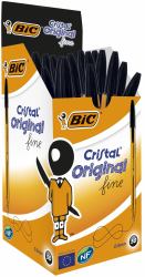 BIC 872731 penna a sfera Nero Fine 50 pz (BIC Cristal Black Fine Ballpoint Pen Pack of 50)