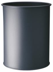 Durable Waste basket metal round 15 15 L Argento (Durable Metal Waste Bin 15L Silver)