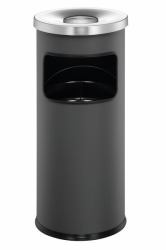 Durable 3332 17L Rotondo Metallo Antracite cestino (Durable Round Ashtray Bin 17L Grey)