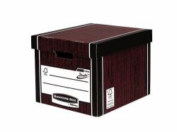 Fellowes 7260501 scatola per la conservazione di documenti Carta Nero, Rosso (Premium Tall Box Woodgrain [FSC] Pack of 10 303x342x400mm)
