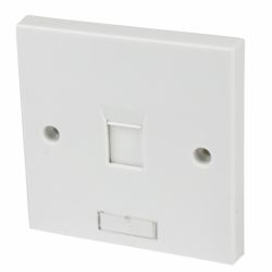 StarTech.com PLATE1WHUK cassetta di scarico Bianco (Startech.com Single Gang RJ45 Faceplate - Universal UK Keystone Wall Plate - Wall Plate)