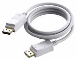 Vision TC 2MDP DisplayPort cable 2 m White (2 m DisplayPort cable - version 1.2 4k - gold connectors - supports 1 mbps bidirectional aux channel and hotplug - DP [m] to DP [m] - outer diameter 7.3 ...