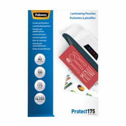 Fellowes 5308803 pellicola per plastificatrice 100 pz (Laminating Pouch A3 175MIC 100pk)