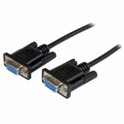 StarTech.com 1m Black DB9 RS232 Serial Null Modem Cable F/F (1M FEMALE TO FEMALE RS232 - SERIAL NULL MODEM CABLE BLACK)