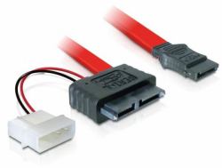 DeLOCK Cable SATA Slimline female + 2pin power > SATA SATA cable 0.3 m Red (DeLOCK SATA Slimline ALL-in-One cable -)