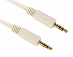 Cables Direct 3.5 mm - 3.5 mm M/M 3m cavo audio 3.5mm Bianco (CDL 3m 3.5mm Stereo Cable - White)